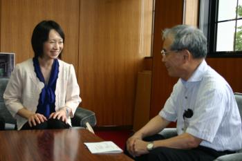 浦田さん訪問の様子