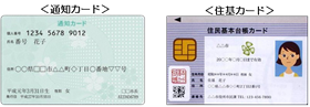 通知カードと住基カード