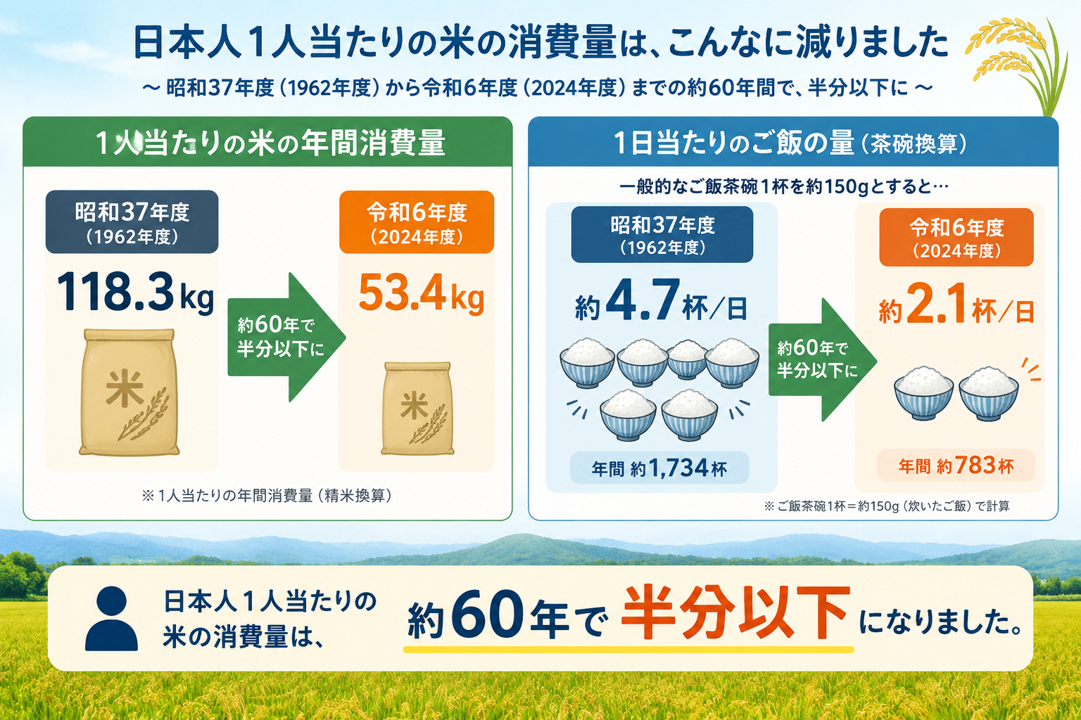 日本人の米消費量、60年の変化.png