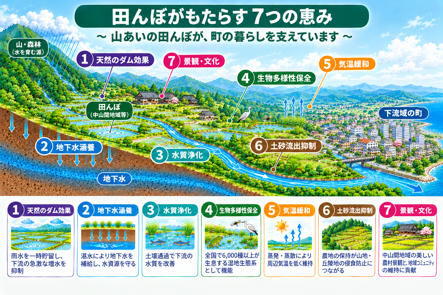 田んぼがもたらす七つの恵み.png